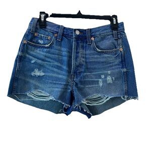 Universal Thread High Rise Mini Shorts Cut Off Jean Shorts Distressed Women Sz 6